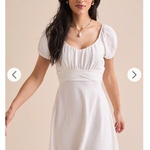 Altar’d State Elsie White Puff Sleeve Dress